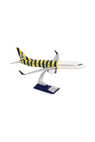 Zekupp Boeing 737-800 1/100 Ölçek Fenerbahçe Lisanslı Çubuklu Tasarım Maket Uçak