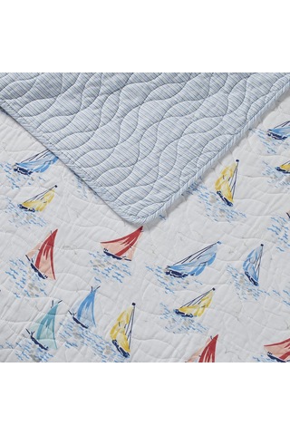 Ahoy Quilt Set, King, Blue Multi Çok Renkli