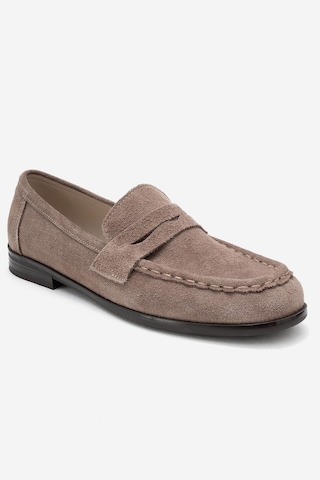 Luvishoes Luvi Shoes Valıa Vizon Süet Hakiki Deri Kadın Loafer Ayakkabı Vizon