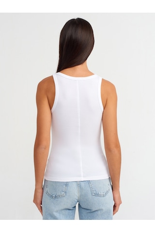 Dilvin Kalp Nakışlı Top Beyaz