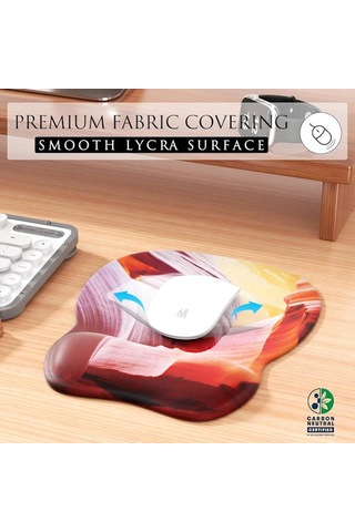 Hafızalı Köpük Bilek Desteğine Sahip Ergonomik Mouse Pad, Dizüstü Bilgisayarlar İçin Konforlu Bilgisayar Mouse Pad'i, Ağrıyı Hafifleten Bilek Desteği Çok Renkli