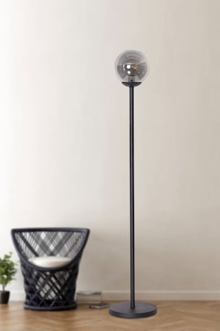 Luzarana Glob Antrasit Metal Gövde Füme Camlı Tasarım Lüx Yerden Aydı...