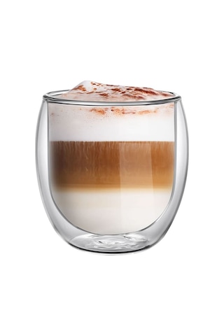Leggno Vetro Çift Cidarlı Latte Bardağı 2li 400 Ml Le-vtr7000dlglt40 Leggno Çok Renkli