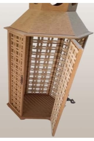 1448bng90234hobi Adn Dekoratif Fenerlik Ahşap Mdf Ham Cnc Kesim Klipsli Antik Menteşe El Yapım