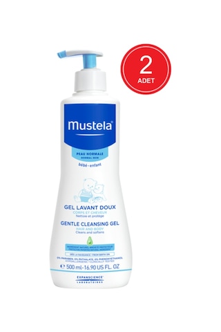 Mustela Gentle Cleansing Gel Yenidoğan Bebek Şampuanı 2 x 500 ML