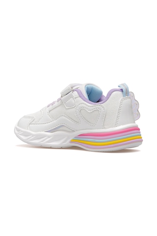 BUCKHEAD Berry Kız Çocuk Hafif Işıklı Sneaker Spor Ayakkabı 25k Buck3046 Beyaz Beyaz