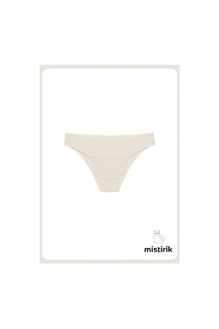 Mistirik Taranto Model Fitilli Pamuklu Slip Esnek Komforlu Hava Alan Külot Ekru Renk