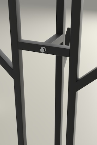 Retodesign 9 Kancali Metal Elbise Askisi, Portmanto Askisi, Antre Ayakli Aski 5101 Siyah