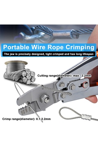 Kosona Dayanıklı Yej-122o Çelik Halat Pensesi - 0.1-2.2mm Kıstırma, Ergonomik Tutuş Siyah