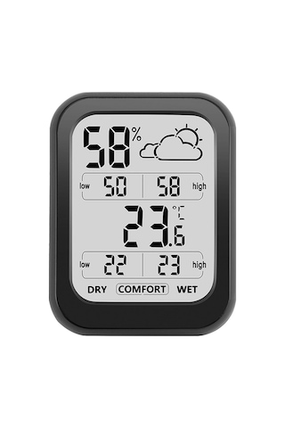 Homyl Kapalı Termometre Higrometre Nem Ölçer Büyük Ekran