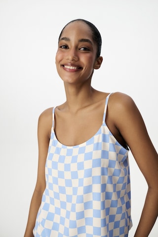 Penti Mavi Blue Gingham Şortlu Pijama Takımı