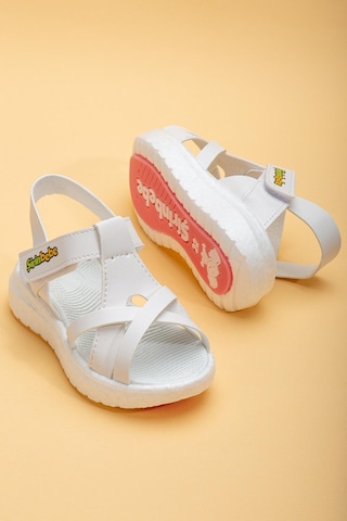 Şirinbebe Şiringenç Yüz Direkli Çapraz Bantlı Ortopedik Beyaz Kız Bebek Kız Çocuk Sandalet-3091-beyaz Beyaz