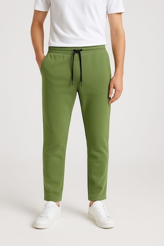 Erkek Düz Paça 3 İplik Şardonlu Rahat Kesim Premium Kumaş Eşofman Altı Yeşil