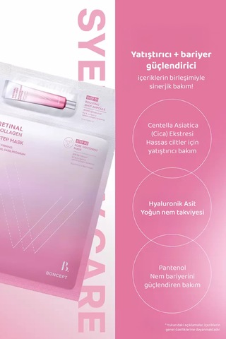 2 Adımlı Retinal Kolajen Serum Maske Seti Retinal Collagen Shot 2step Mask Sheet