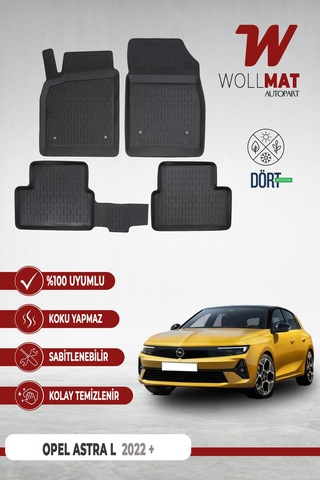 Opel Astra L Paspas 2022 Sonrası 3d Havuzlu Paspas Seti
