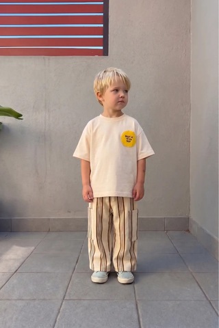 Poala Kids Sloganlı Altı Uzun Takım Çok Renkli