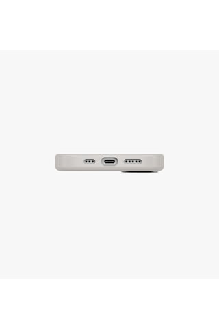 Apple Uyumlu iPhone 17 Kılıf Lyden Vegan Deri Kaplama İnovatif Görünüm Magsafe Premium Kapak Gri