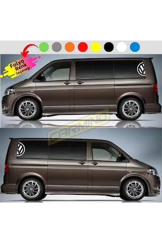 Volkswagen Yarım Logo Yan Cam Sticker (2 Adet)