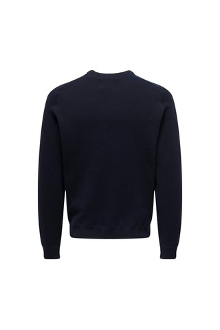 Only & Sons Onspın Reg 12 Solıd Crew Knıt Erkek Lacivert Kazak - 22027590 Lacivert