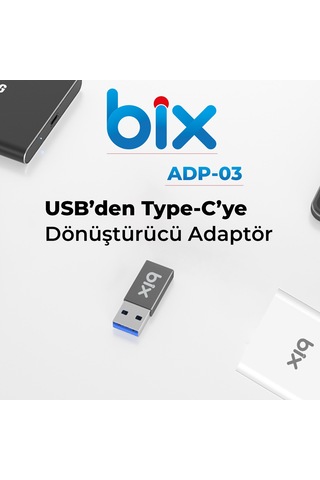 Bix Adp-03 Usb 3.0 Type-C Dönüştürücü Adaptör