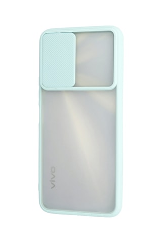 Newface Vivo Y11s Kılıf Palm Buzlu Kamera Sürgülü Silikon - Turkuaz Turkuaz