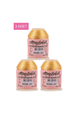 3 Adet Altınbaşak Oya Ve Dantel İpi 20 Gr - Royaleks - No: 347