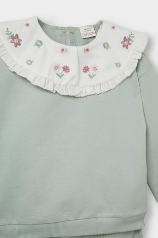 Defacto Kız Bebek 2li Takım Büyük Yaka Sweatshirt Eşofman Altı F6299a525wngn1123 Yeşil