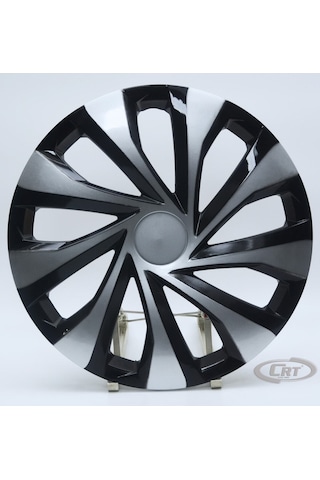 Jant Kapağı Siyah-gri Kırılmaz 15" Universal Model Amblem Hediyeli 1 Adet