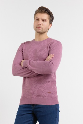 İmza Gül Kurusu Polo Yaka Uzun Kol Cepsiz Slim Fit Casual Pamuklu Triko Kazak 1012255130 Gülkurusu