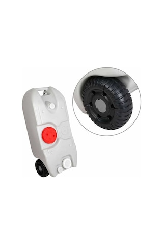 Porvaletti Portatif Tekerlekli Su Tankı 40 L Beyaz