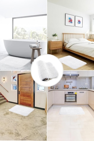 Brillahome Kaymaz Taban, Tekli Post Peluş Banyo Paspası, Kaymaz Taban 50 80 Cm 001