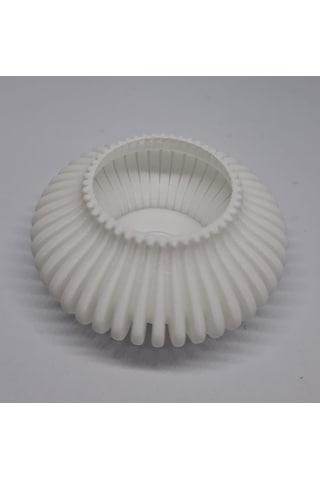 İkili Elmas Çizgili Tealight Mumluk Beyaz