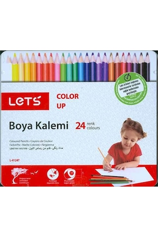 Lets Tam Boy Boya Kalemi 24 Renk Metal Kutuda L-4124t