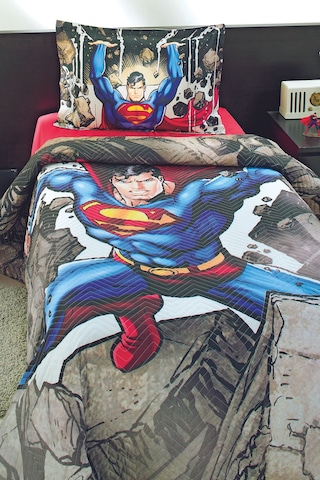 Özdilek Superman Stone Tek Kişilik Lisanslı Kapitone Çocuk Nevresim Takımı