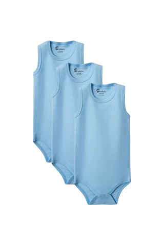 Gaye Bebe Mavi Askılı Body Zıbın 2-7 Yaş Çocuklar İçin 3 Adet Alttan Çıtçıtlı Özel Gereksinimli Çok Renkli