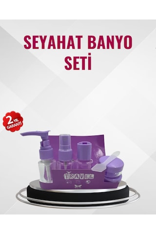 Seyahat Boy Banyo Seti 5 Li Mini Şişe Ve Krem Kutusu Çantalı