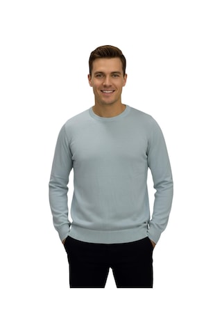 Raymons Erkek Spor Sıfır Yaka Regular Fit Kazak Bgl-st04953 Mint-yeşili