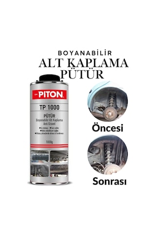 Pütür 1000 Gram 1 Kg Araç Araba Çamurluk Taş Darbe Koruma Su Tutmaz Ses Yalıtım Boyanabilir Kaplama. Siyah Siyah