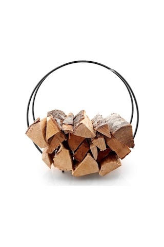 Odun İstifleme Rafı Yuvarlak Tasarım Metal Odunluk