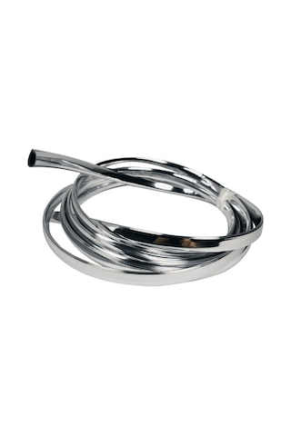 U Tip Geçmeli Krom Nikelaj Şerit Krom Silver Geniş 3 Metre