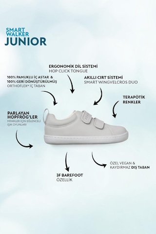 Smart Walker Junior Süper Mat Havalı Gri Barefoot Çocuk Ayakkabı-süper Mat Havalı Gri