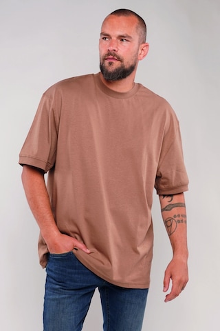Gabria Bisiklet Yaka Erkek T-shirt Kahverengi