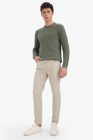 Defacto Slim Fit Dar Kesim Dar Paça Pantolon B2089ax25aubg766 Bej