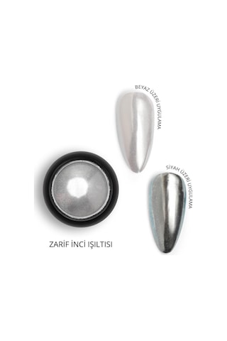 Ayna Efektli İnci Tozu, Nail Art, Kalıcı Oje Tırnak Süsleme No.01
