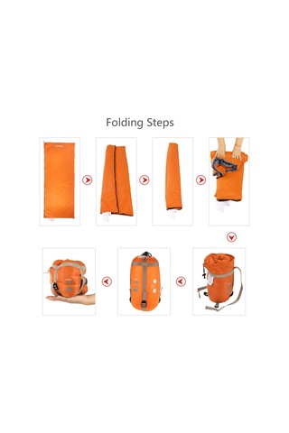 Lixada 190 75cm Kamp Seyahat Açık Zarflı Uyku Tulumu Turuncu