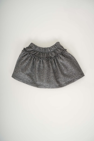 Kız Çocuk Simli Pamuk Şort Etek Gri