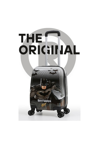 Gedox Kids Batman Lisanslı Siyah Erkek Çocuk Valizi Darbeye Dayanıklı Siyah