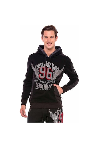 Cipo & Baxx Cl358 Baskılı Nakışlı Kapşonlu Kapşonlu Sweat L 001