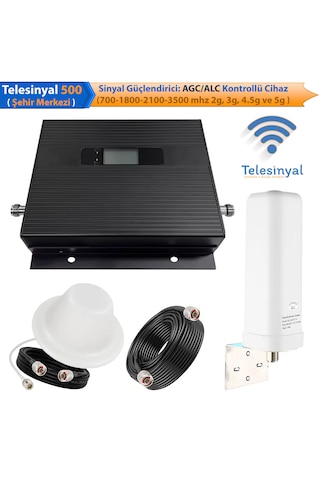 Telesinyal 500 5g 5 Bant 700 / 1800 / 2100 / 3500 Mhz / N78 Agc/alc Kontrollü Gsm Sinyal Güçlendirici