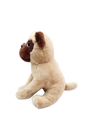 Oyuncak Peluş Buldog Köpek 35 Cm Açık Kahverengi